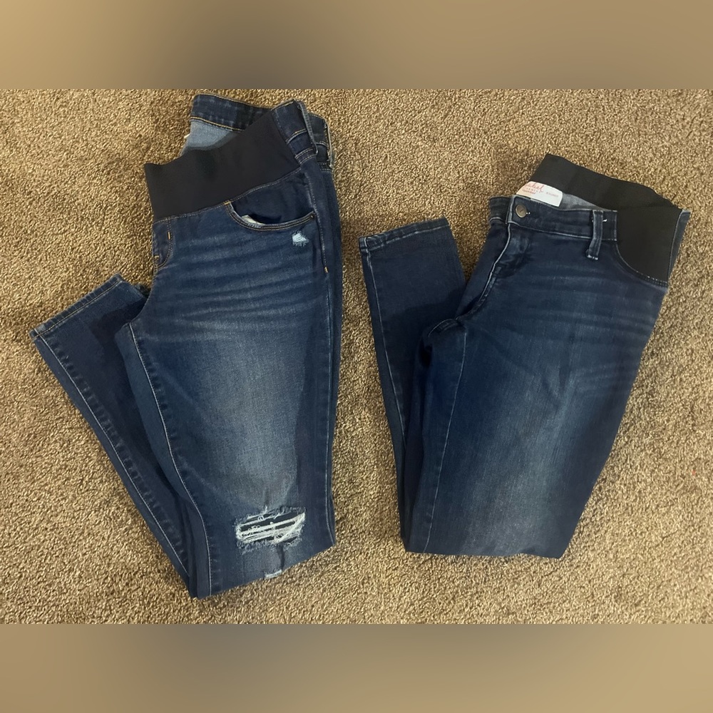 MATERNITY JEANS SIZE 6- STRETCH BAND